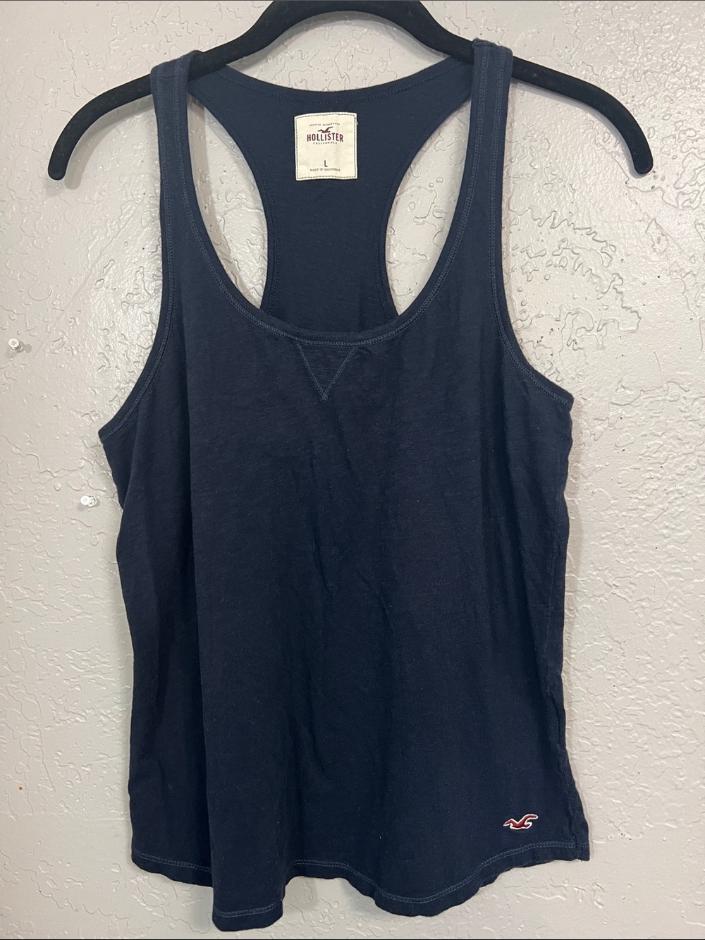 Y2K VINTAGE HOLLISTER NAVY BLUE
SLEEVELESS TANK TOP RACERBACK LARGE